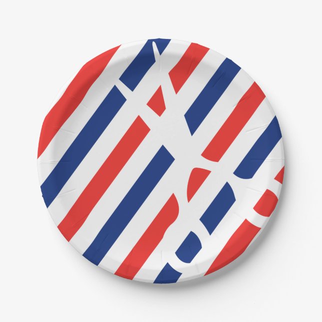 Barber Scissors Paper Plate (Front)