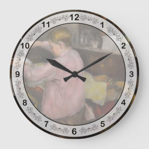 Barber - Shaving - Faith in a child - 1917 Large Clock