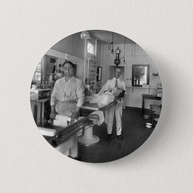 Barber Shop 6 Cm Round Badge (Front)