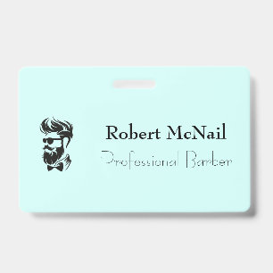 Barber Shop and Hair Salon Employee ID Badge