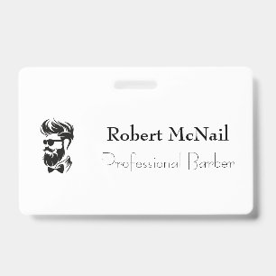 Barber Shop and Hair Salon Employee ID Badge