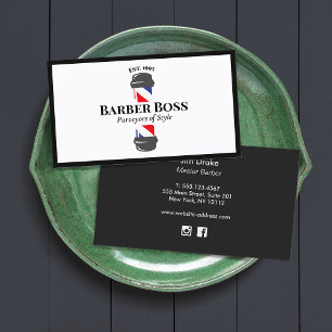 Barber Shop,  Barber Pole  Classic Business Card