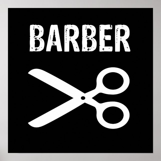 Barber shop, barber poster (Front)