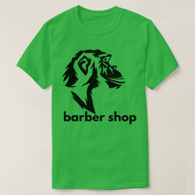 Barber Shop Barber Style Barbering Mood Monkey Bla T-Shirt (Design Front)