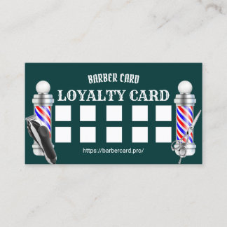 Barber Shop Barbershop Beautiful Loyalty Card