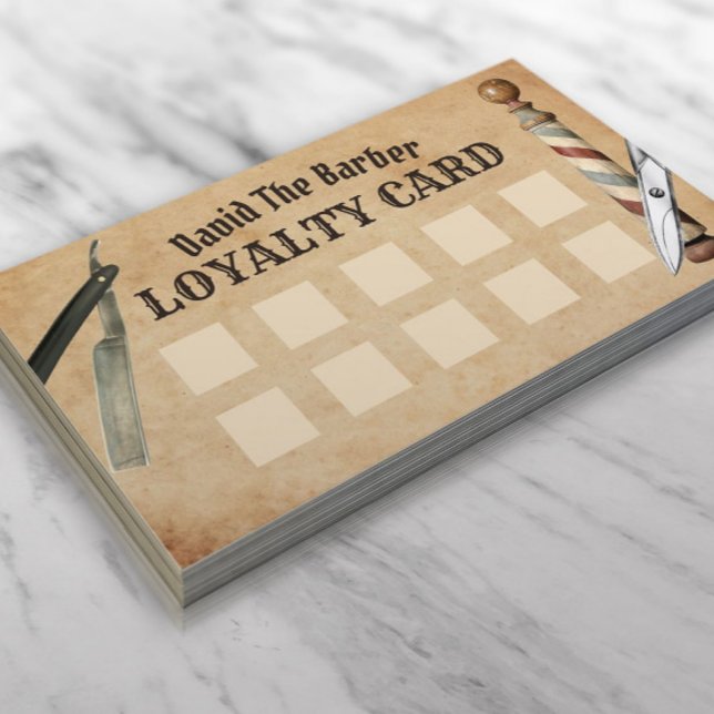 Barber Shop Barbershop Customer Loyalty Punch (Creator Uploaded)