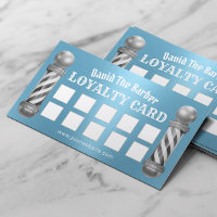 Barber Shop Barbershop Modern Blue Loyalty