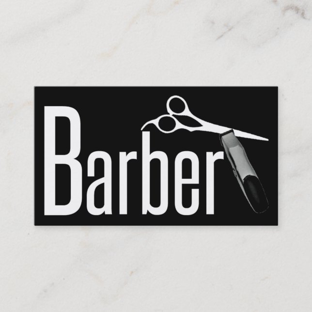 Barber Shop Business Card (Front)