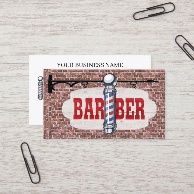 Barber Shop Business Card (Front/Back In Situ)