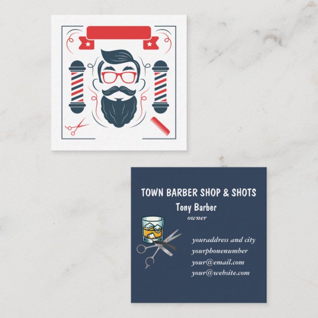 Barber Shop Business Card (Front/Back)