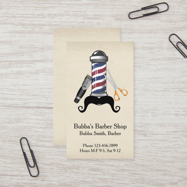 Barber Shop Business Card (Front/Back In Situ)