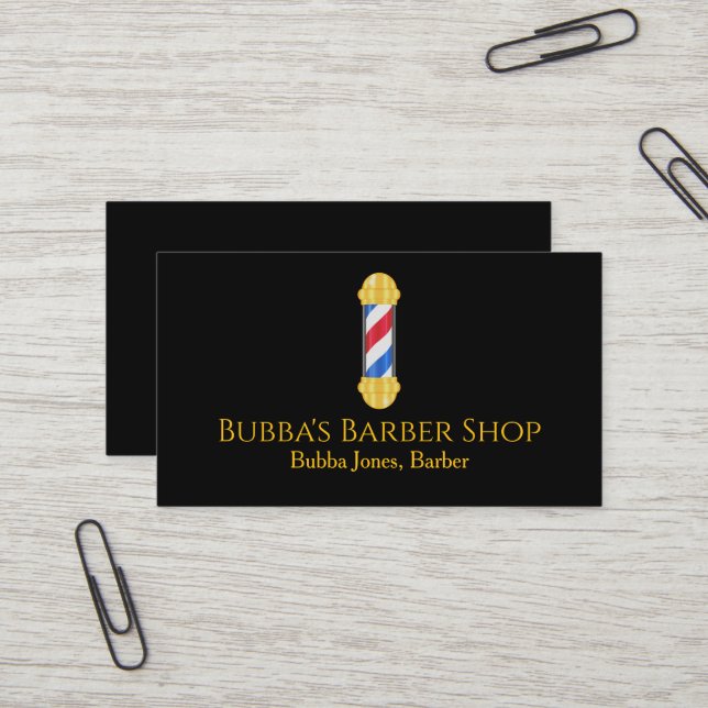 Barber Shop Business Card (Front/Back In Situ)