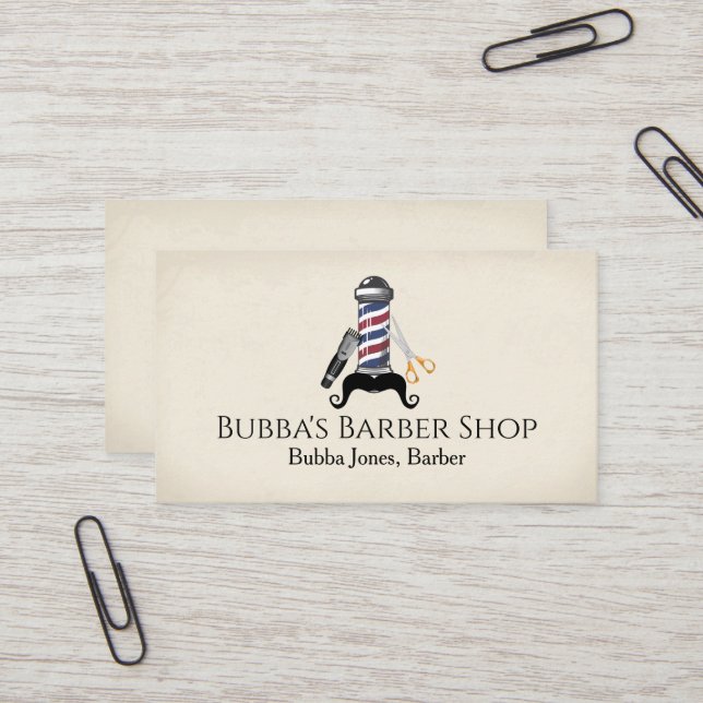 Barber Shop Business Card (Front/Back In Situ)