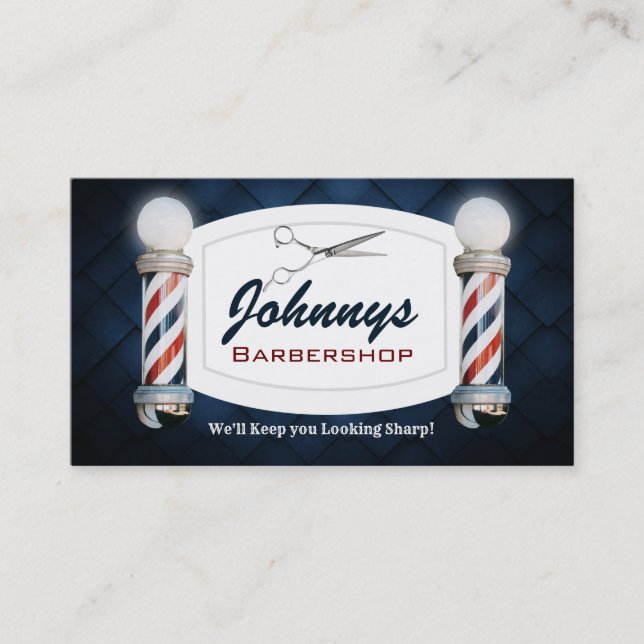 Barber Shop Business Cards (Front)