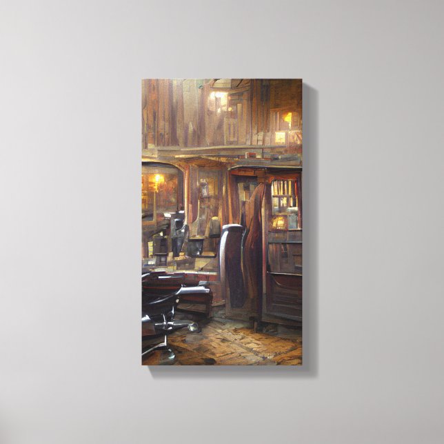 Barber Shop by Klx Canvas Print (Front)