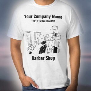 Barber Shop Cartoon to Personalise T-Shirt