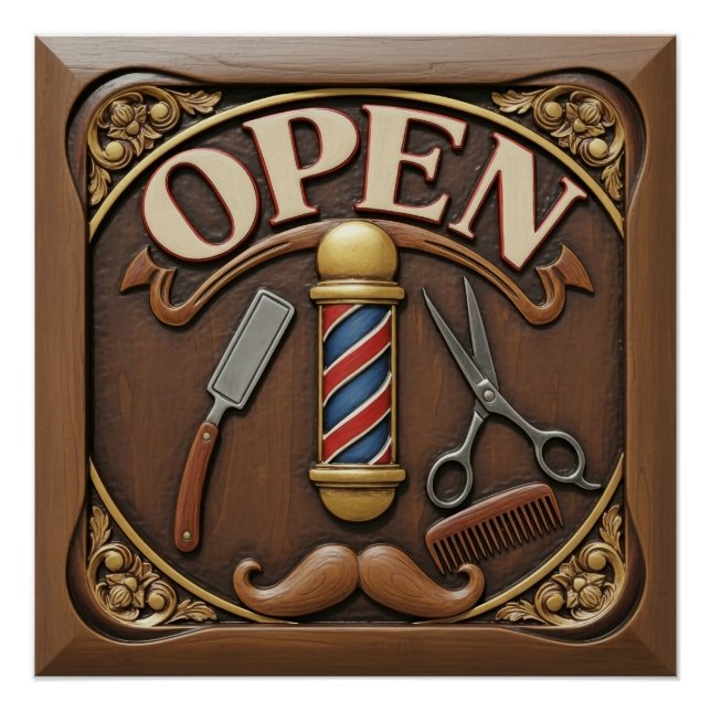 Barber shop Glossy Poster (Front)