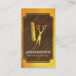 Barber Shop   Golden II Business Card