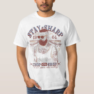 Barber-Shop Hair Salon Beard Grooming Kit Hipster  T-Shirt