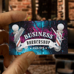 Barber Shop Hair Stylist Barbier Barbershop Business Card
