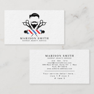 Barber Shop Hair Stylist Business Card