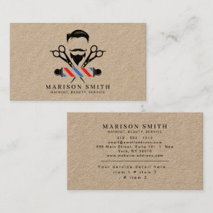 Barber Shop Hair Stylist Business Card