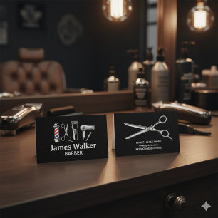 Barber Shop Hair Stylist Professional Barbershop Business Card