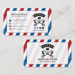 Barber Shop Hair Stylist Professional Barbershop Business Card