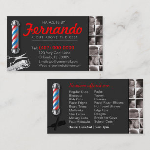 Barber Shop Hair Stylist Professional Clippers Business Card