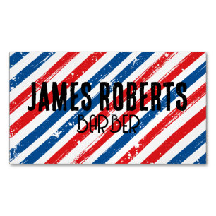 Barber Shop Hair Stylist Professional  Magnetic Business Card