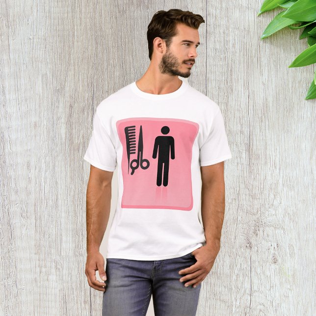 Barber Shop Icon Haircut Comb and Scissors  T-Shirt (Creator Uploaded)