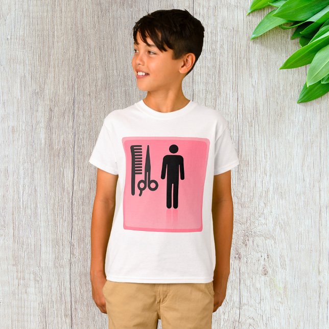 Barber Shop Icon Haircut Comb and Scissors  T-Shirt (Creator Uploaded)