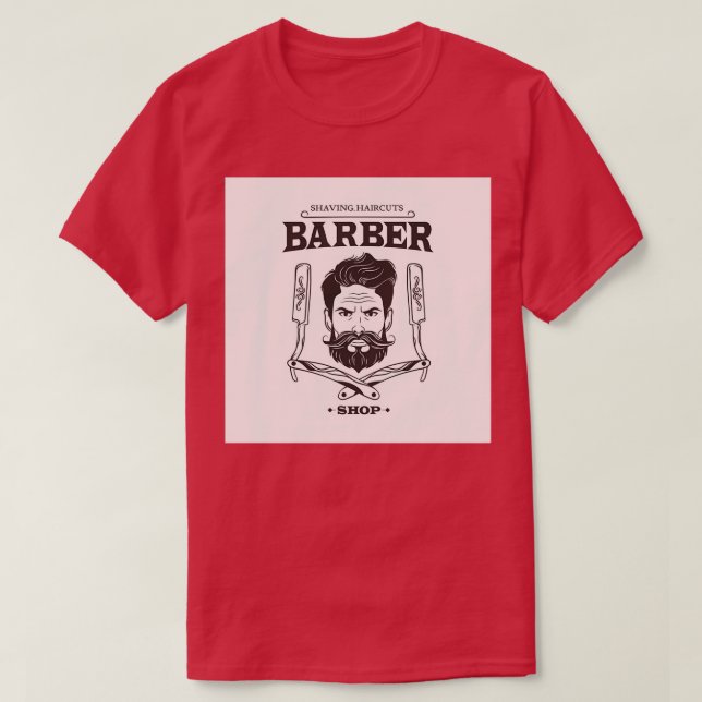 BARBER SHOP LOGO T-Shirt (Design Front)