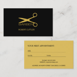 Barber shop luxury logo appointment template