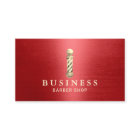 Barber Shop Modern Red & Gold Hair Stylist