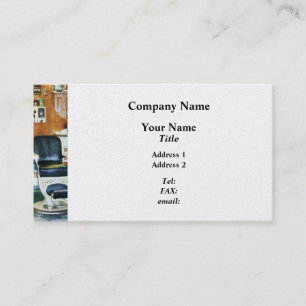 Barber Shop One Chair - Platinum Finish Business Card