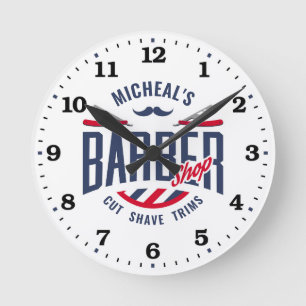 Barber Shop Personalized Wall Clock