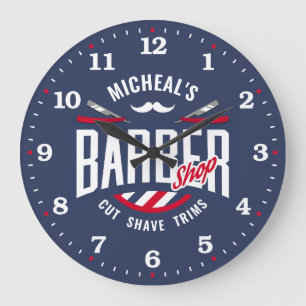 Barber Shop Personalized Wall Clock