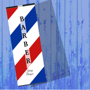 Barber Shop Pole Hairdresser Professional  Modern Mini Business Card