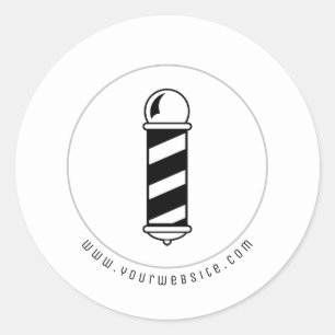 Barber Shop Pole Logo Sticker