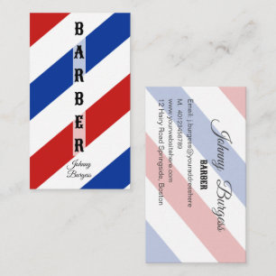 Barber Shop Pole Modern Hairdresser Business Card