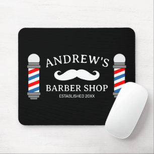 Barber shop pole mouse pad for men's hair salon