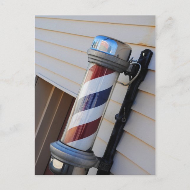 Barber Shop Pole Post Card (Front)