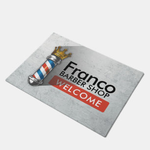 Barber Shop Poles Barbershop Hair Stylist Welcome Doormat