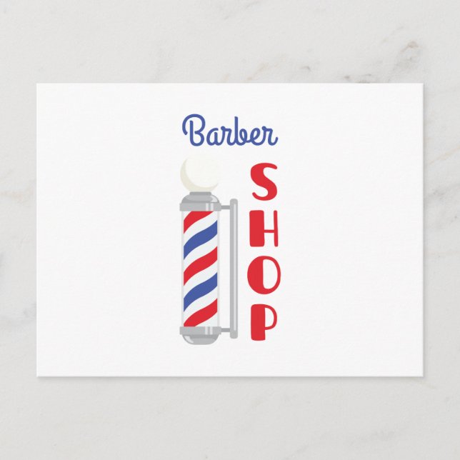 Barber Shop Postcard (Front)