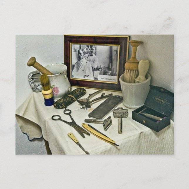 Barber Shop Postcard (Front)