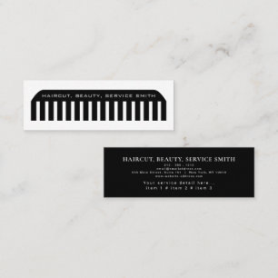 Barber Shop Professional Hair stylist comb modern Mini Business Card