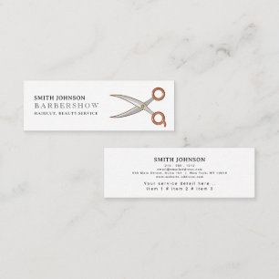 Barber Shop Professional Hair stylist comb modern Mini Business Card