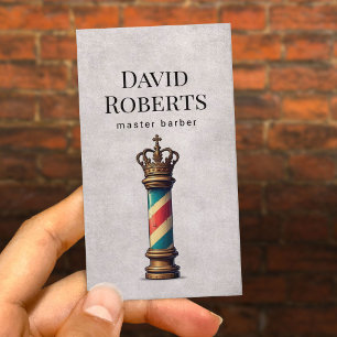 Barber Shop Royal Barber Pole Barbershop Hair Business Card