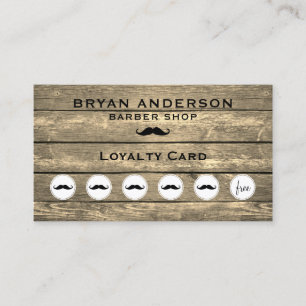 Barber Shop Rustic Loyalty Punch Card